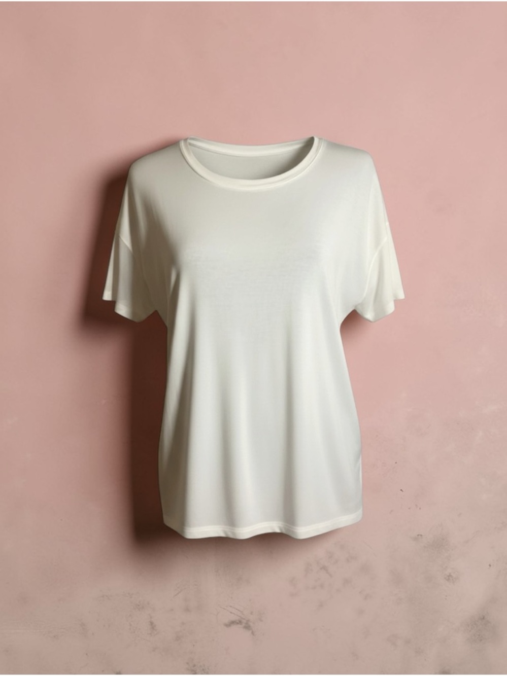 prAna Short Sleeve Tee Cream White Relaxed Fit Casual Basic Top